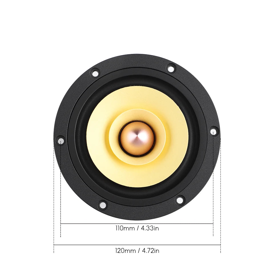 AIYIMA 1Pcs 4 Inch Full Range Speaker Unit 4 8 Ohm 25W Speaker Tweeter Woofer Aluminum Bullet Audio Home Theater Loudspeaker