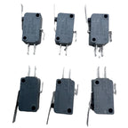 10Pcs G5T16 3‑Pin Micro Switch,16A 125/250VAC, Momentary Limit Switch with Lever Arm, UL CQC Certified for Appliance Power Tool