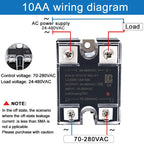 LCTC SSR Solid State Relay 10A 25A 40A 60A 80A 100A 120A 200A 240A Single Phase Control Relay DC TO AC DC TO DC AC TO AC 3-32VDC