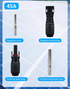 TOMZN 2 Sets of PV Solar Connectors 1000V 1500V 32A 45A Panel Branch PV Photovoltaic Wire/Board Terminal Box Inverter IP67 10LOT