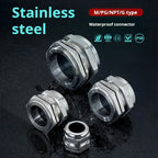 10pcs Waterproof Cable Gland Connector IP68 Nickel Plated Brass Metric Cable M6 M8 M10 M12 M14 M16 PG7 PG9 PG11 For 1-14mm Wire