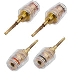 2/4Pcs Banana Plug Adapter 4mm Female to 2mm Pin Gold Plated Test Probe Connector for Multimeter HIFI Audio Speaker Amplifier