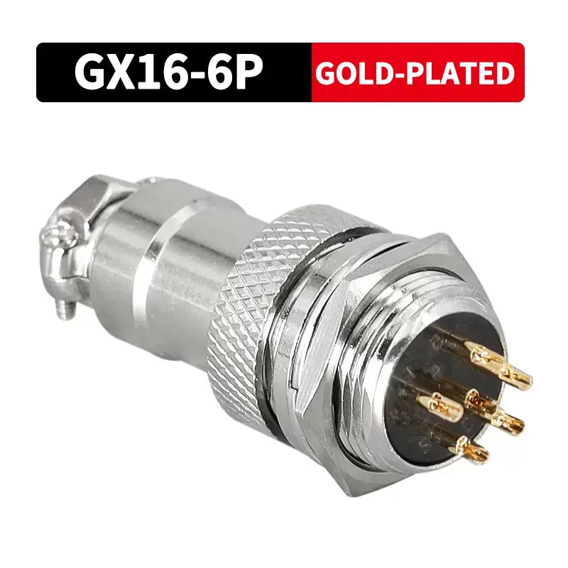 5/20 Sets GX16 Gold-Plated Connector - 2/3/4/5/6/7/8/9/10Pin Fixed & Butt Mobile Type Electric Cable Terminal (Male&Female)