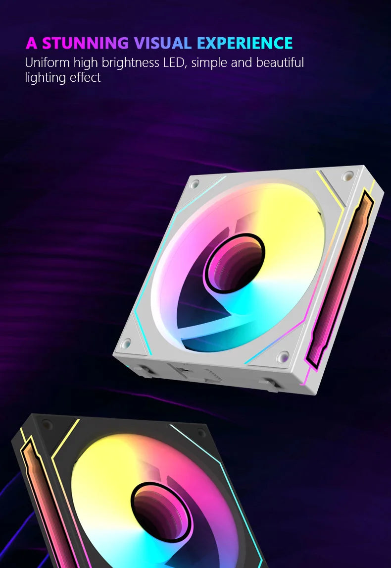 JUMPEAK MX120 240mm Modular Wireless Splicing PC 120mm Case Cooling Fan ARGB Infinite Mirror Effect For Computer Water Cooler