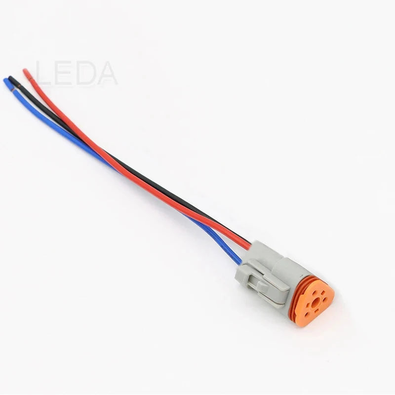 1Pcs DT Waterproof Automotive Connector With 15cm Wiring DT06-2S/DT04-2P 3P 4P 6P 8P 12P Male Female Plug Socket For Automobile