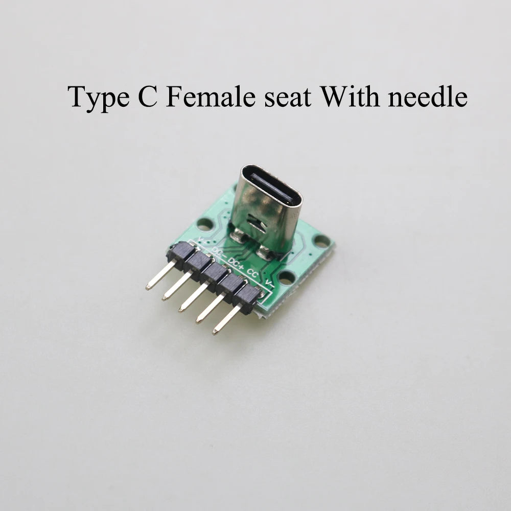 1PCS Data Charging Cable Jack Test Board with Pin Header 90 Degree Micro Mini USB Type C 2Pin USB 3.0 2.0 Female Male Connector