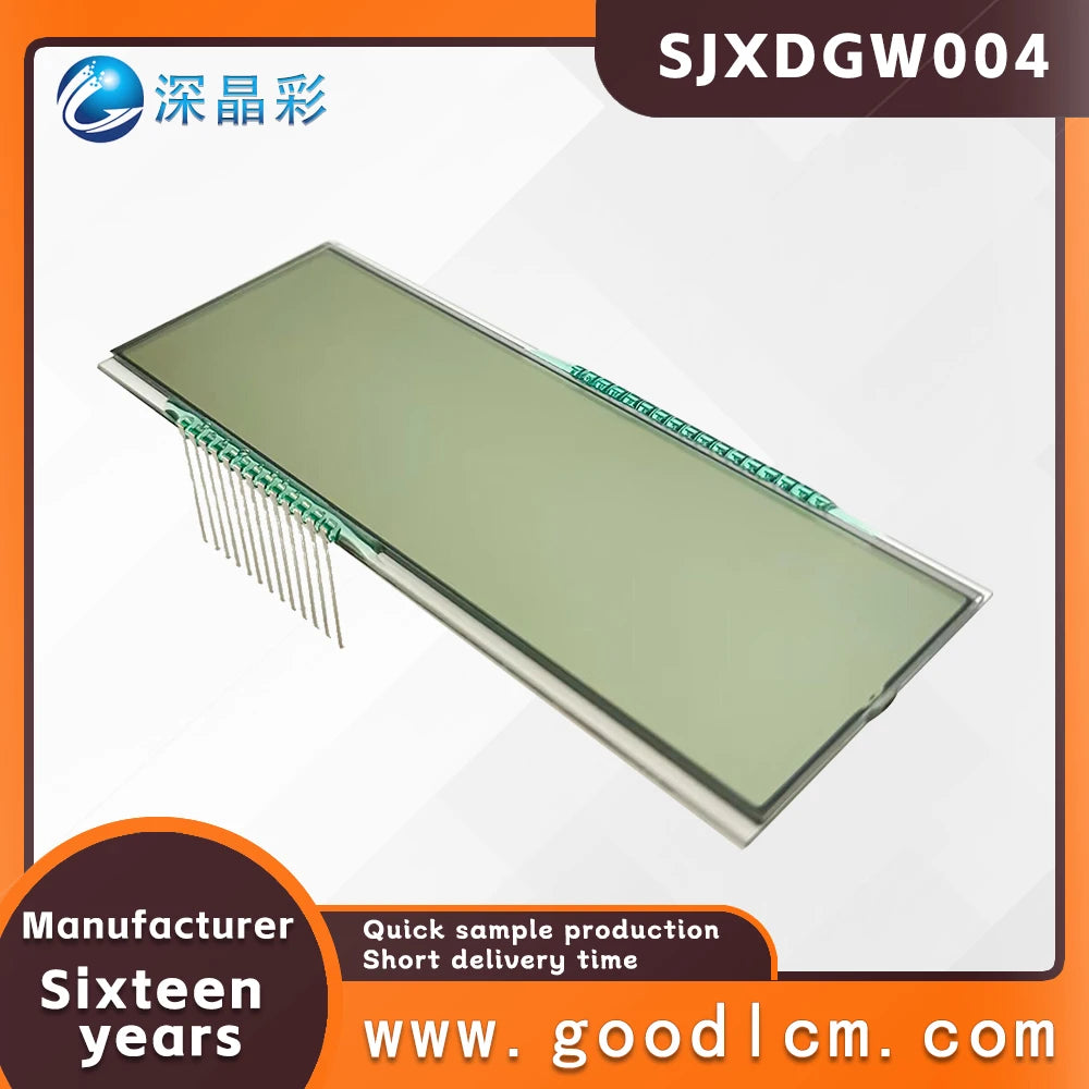 LCD Screen for Electric Motorcycle Segment Display GW004 HTN Positive 4.5V LCD 7 Monochrome Custom Segment LCD Display