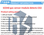 SCD40/SCD41 CO2 Sensor Module - NDIR Technology with Temperature & Humidity (I2C Interface for Arduino