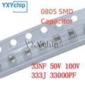 10PCS 0805 33NF 50V 100V333J 33000PF 5% NPO C0G SMD Chip Multilayer Ceramic Capacitor 0.033UF