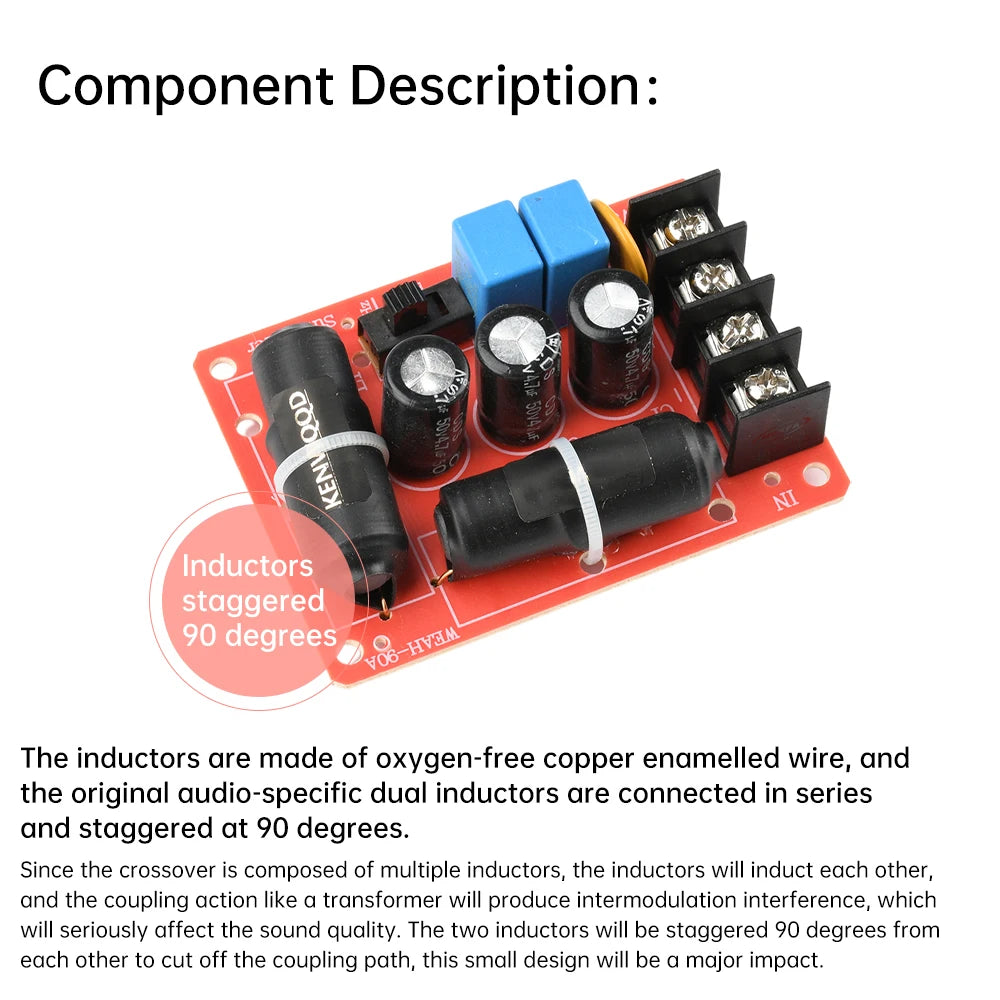 WEAH-90A 200W High Power Speaker Subwoofer Crossover Speaker Solderless Frequency Divider Module DIY Home Theater