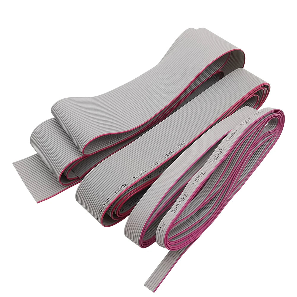 1/2/5Meter 6P/8/10/12/14/16/20/26/30/34/40/50/60 Pin 1.27mm Pitch Gray Flat Ribbon Cable 28 AWG Wire For 2.54mm FC IDC Connector