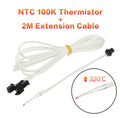 XCR3D 3D Printer Part 100k ohm B3950 NTC Thermistor Temperature Sensor HT-NTC100K 1 Meter 1.5m 2M Cable with Plug Connector