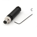 M8 Waterproof Sensor Connector Flange Socket A Type male&female 3pin 4pin plug straight screw threaded coupling