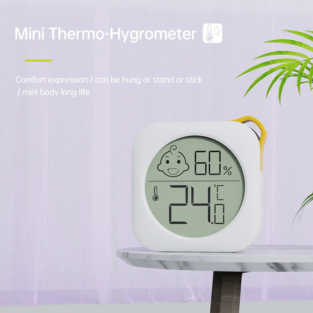 Mini Indoor Thermometer LCD Digital Temperature Meter Humidity Meter Sensor Weather Station -20~60℃ Desktop Digital Gauge