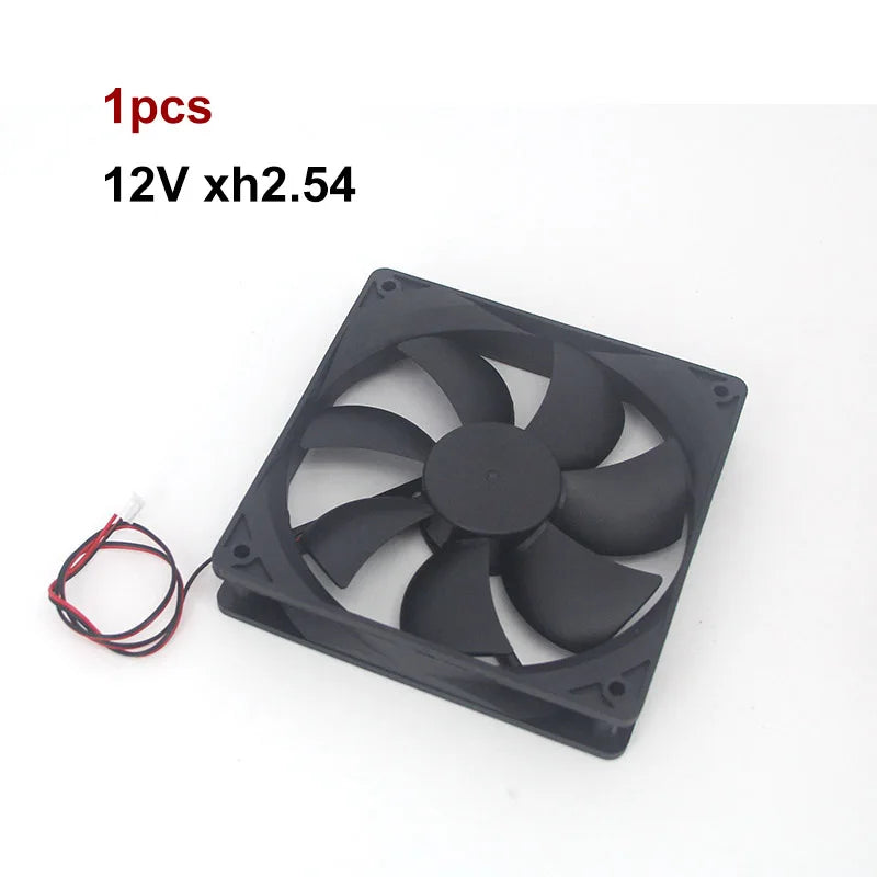 2 in 1 120mm 12cm 12025 DC USB Fan  5V 12V 24v 120mm*120mm*25mm Brushless USB Cooling Fan oil 2PIN PC Case Cooler 12cm E