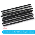 Stlxy 5/20/50Pcs 1x40 Pin Connector Header Strip Male Female Header Single Row 40 Pin 2.54mm Pin Connector Strip Round Needle