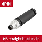 5/20PCS M8 3/4/5/6/8 Pin Sensor Connector Screw Male Female Threaded Plug Coupling Straight Aviation Eletrical Adapter