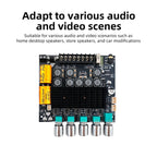 DC12‑24V ZK‑TB22 Audio Amplifier Module 75W+75W+145W+145W 2.2 Channel Bluetooth AUX USB PC Input Treble Bass Adjust