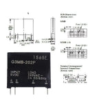 Smart Electronics New Original Solid State Relay G3MB-202P DC-AC PCB SSR In 5VDC,Out 240V  2A