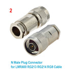 10Pcs/lot L16 N Male Female Clamp Solder For RG213 LMR400 7D-FB Plug Cable Brass Straight Coaxial RF Connector Adapters