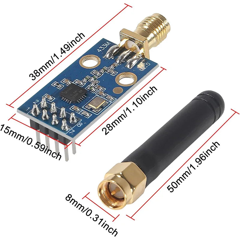 XZG CC1101 Wireless Module With SMA Antenna Wireless Transceiver Module For Arduino 433MHZ 1-10PCS