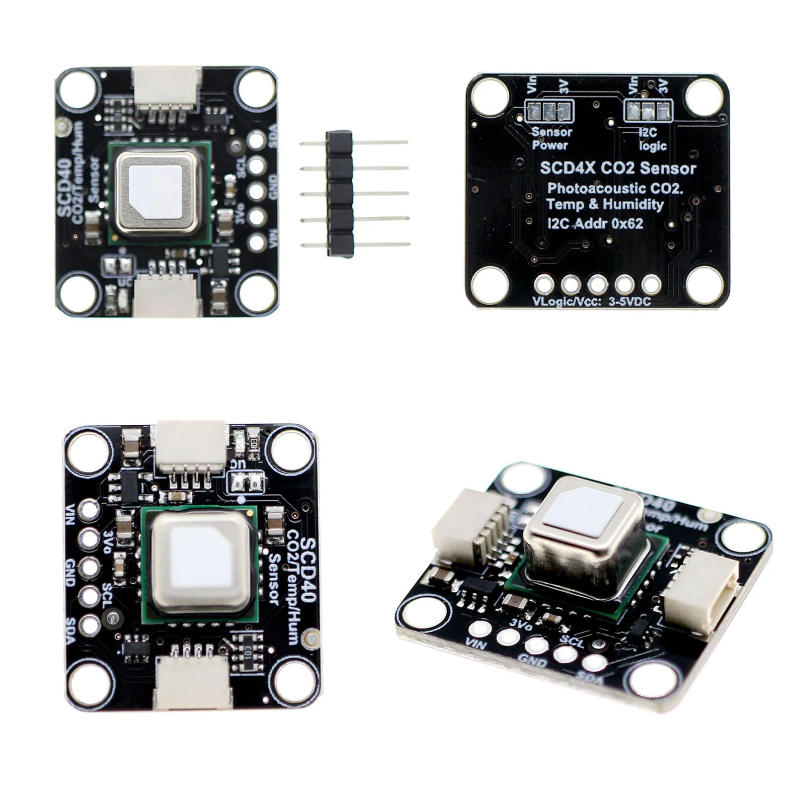 SCD40/SCD41 Gas Sensor Module Detects CO2 Carbon Dioxide Temperature and Humidity Sensor I2C Communi
