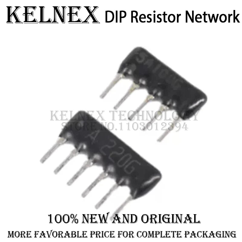 200PCS 4PIN-10PIN Exclusion Network Resistor array DIP 220R 330R 470R 510R 680R OHM 1K 1.5K 2K 2.2K 3K 3.3K 10K 100K 9A681J 510K