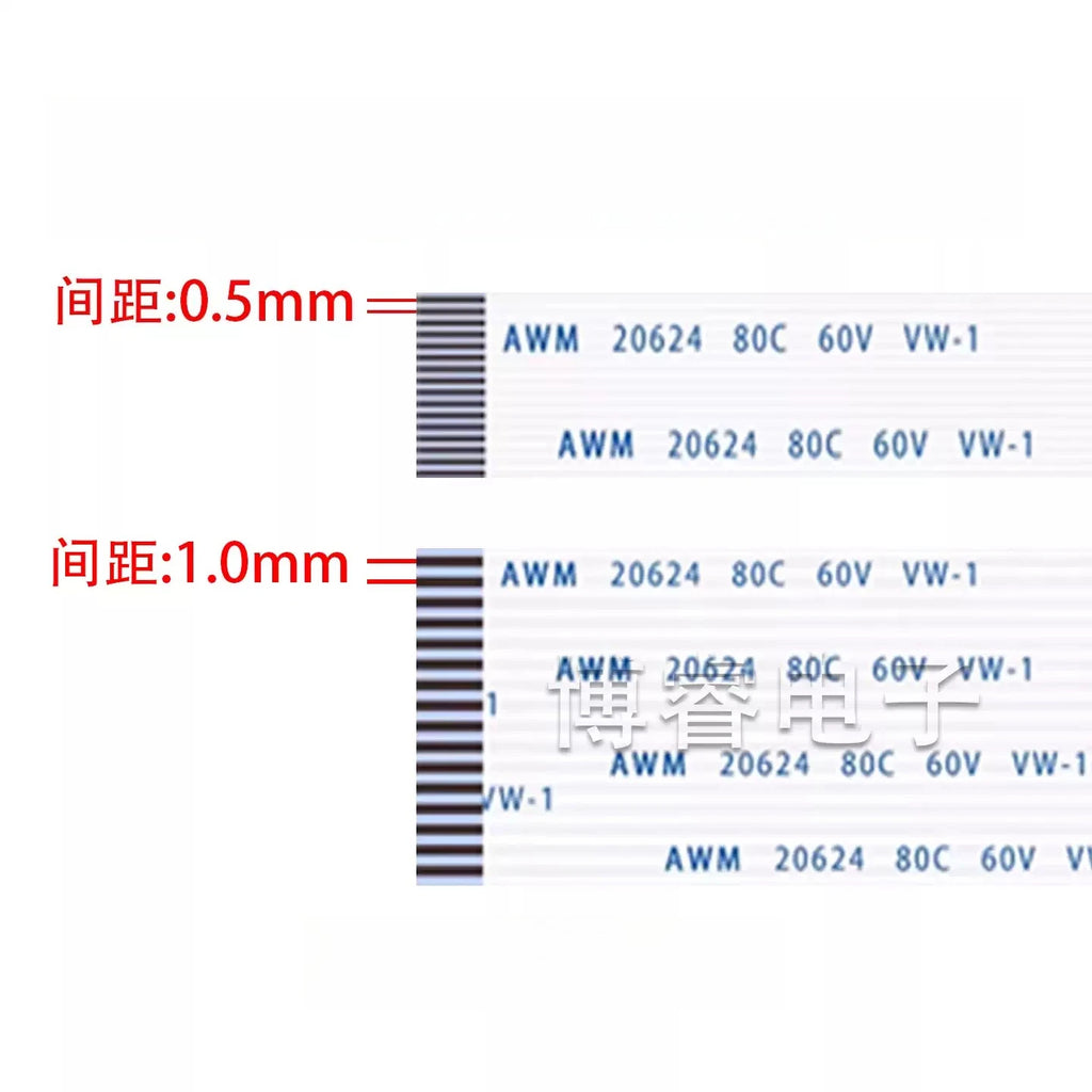 10Pcs 4Pin 5/6/7/8/9/10/15/20/30/40 Pin FFC FPC AWM 20624 80C 60V VW-1 0.5mm 1mm Pitch Flat Flexible Cable 5/10/15/20/25/30/40cm