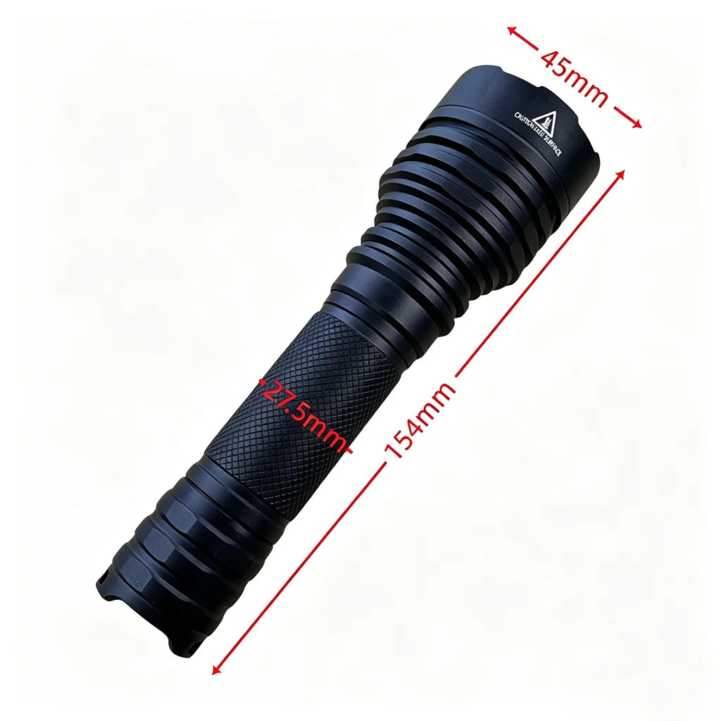 M45 10W High Power Infrared Flashlight, 810nm/850nm/940nm/980nm/1064nm 3-Gear IR Torch Waterproof for Hunting Night Vision