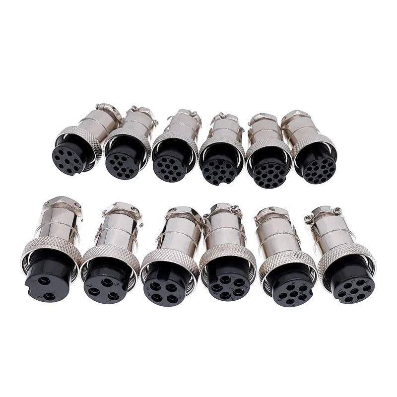 GX20 Metal Aviation Connector 2 3 4 5 6 7 8 9 10 12 14 15 Pin Male Female Plug Socket Panel Mount Flange Circular Cable Joint