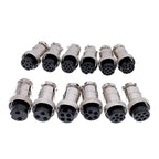 GX20 Metal Aviation Connector 2 3 4 5 6 7 8 9 10 12 14 15 Pin Male Female Plug Socket Panel Mount Flange Circular Cable Joint