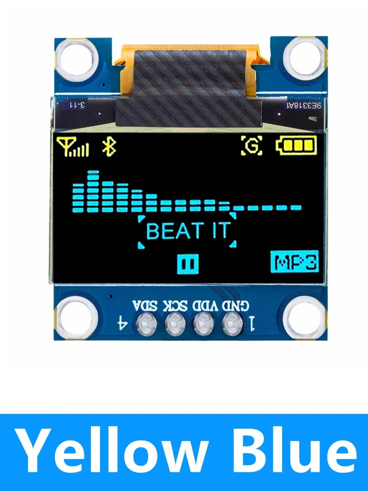 0.96 inch IIC Serial Yellow Blue OLED Display Module 128X64 I2C SSD1306 12864 LCD Screen Board GND VCC SCL SDA  for arduino