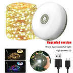 4-in-1 Camping Light LED Reel String Lights Outdoor USB Camping Lamp Recyclable LED Night Light For Garden Tent Room Decor