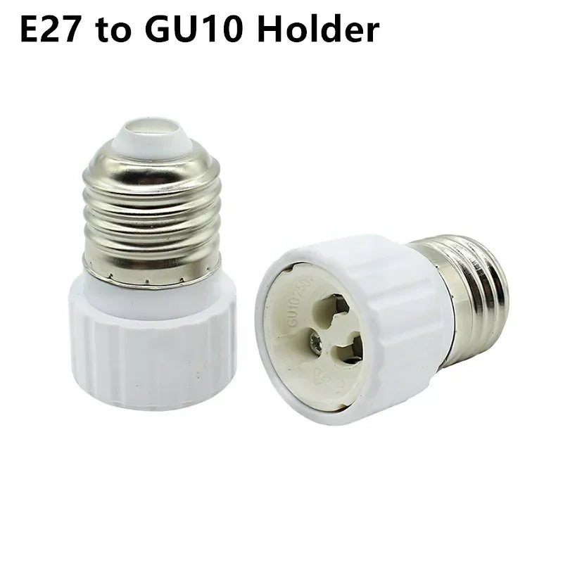 2pcs E26 E27 E39 E40 Gu10 Gu24 MR16 G5.3 G23 G24 G9 B22 BA15D BA15S LED CFL Lamp Holder Light Socket Converter Extension Adapter