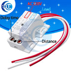 New 220V AC 50Hz Auto Infrared Sensor Switch PIR Microwave Radar Body Motion Sensor Module Adjustable For Time Distance Range