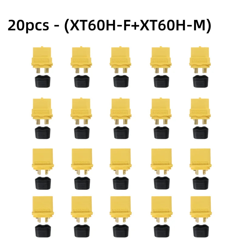 XT60H Connector Plug with Sheath Housing Female Male XT60 Bullet Adapters Connectors for RC Lipo Battery Car Drone Airplane