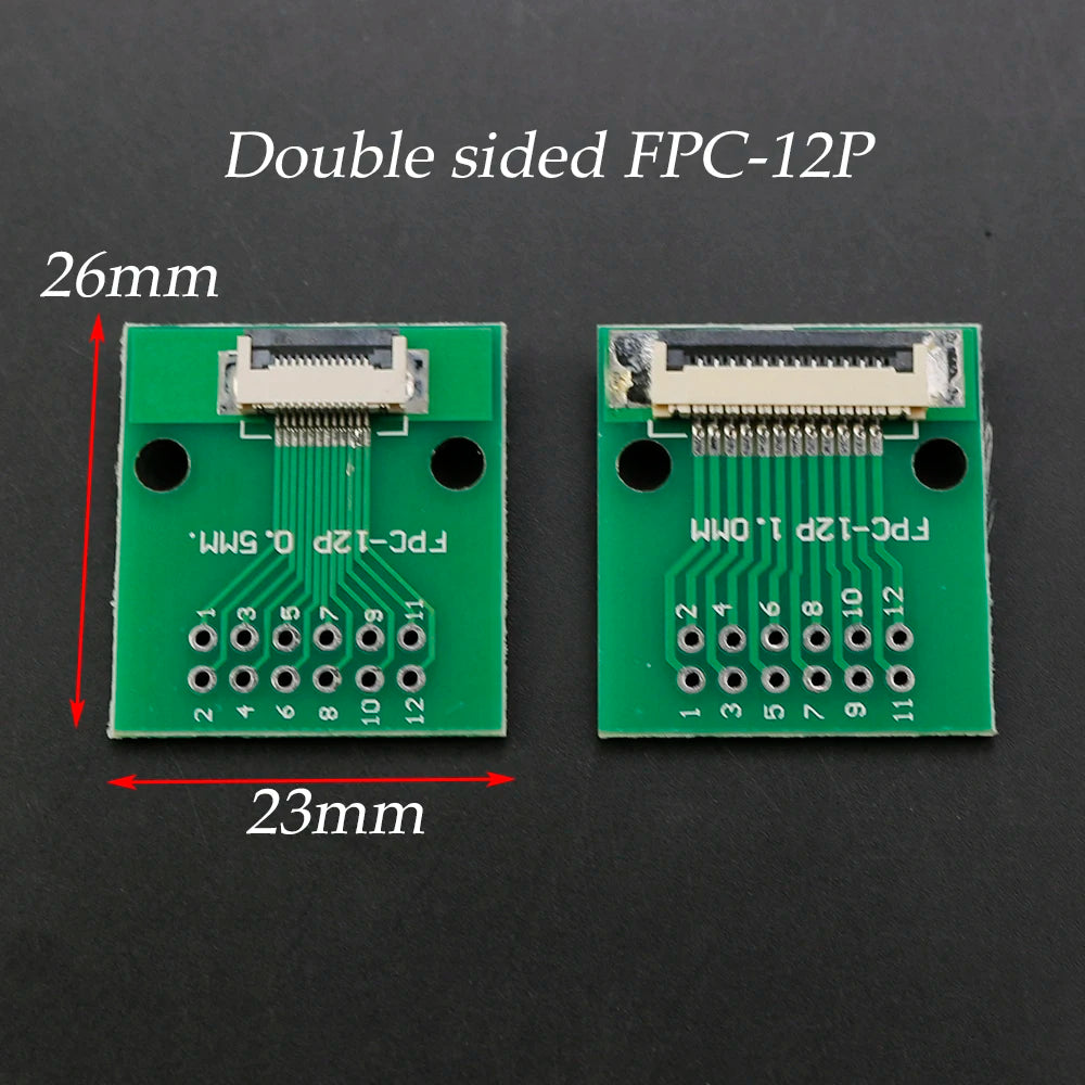 1pcs Test Board FPC 6 8 10 12 20 30 24 Pin PCB Double Sided FFC FPC Flex Cable Adapter Pitch 0.5mm 1.0mm to 2.54mm Connector