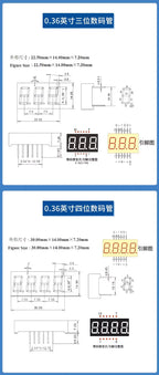 5pcs 0.28 0.36 0.4 0.56 Inch Digital Tube LED Display 1Bit 2Bit 3Bit 4Bit Display Common Anode / Cathode 7 Segment  Led Display