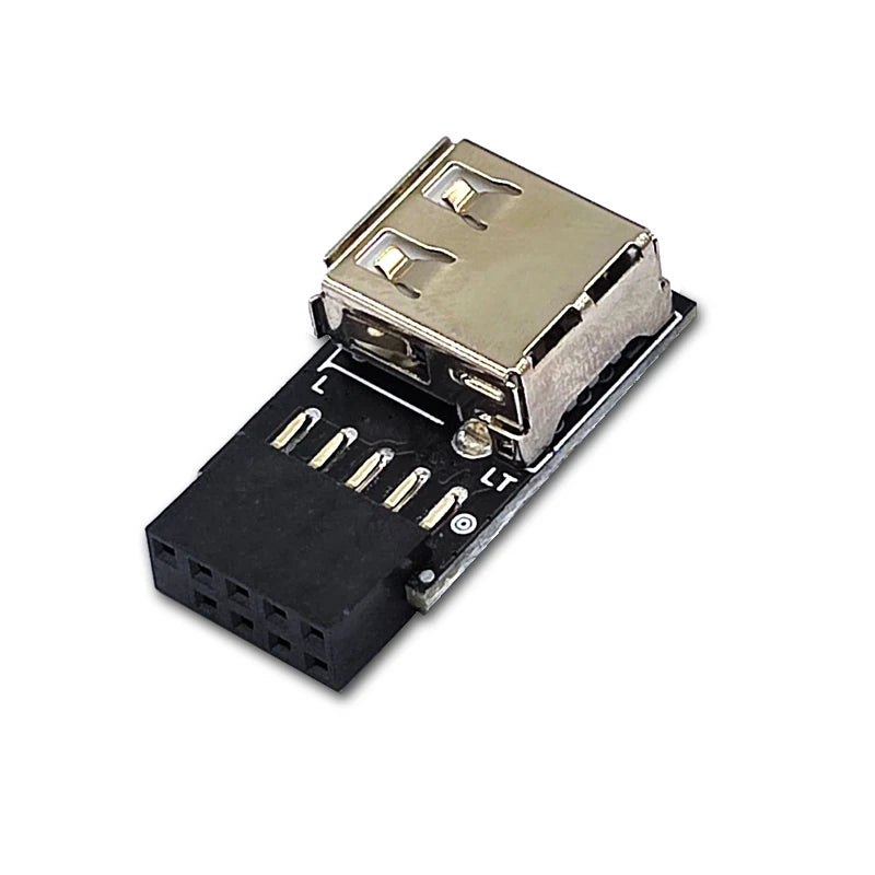 USB 2.0 Motherboard Header USB2.0 A 9 Pin Female Converter 9pin Motherboard to USB Adapter Connector for Wireless Mouse Receiver