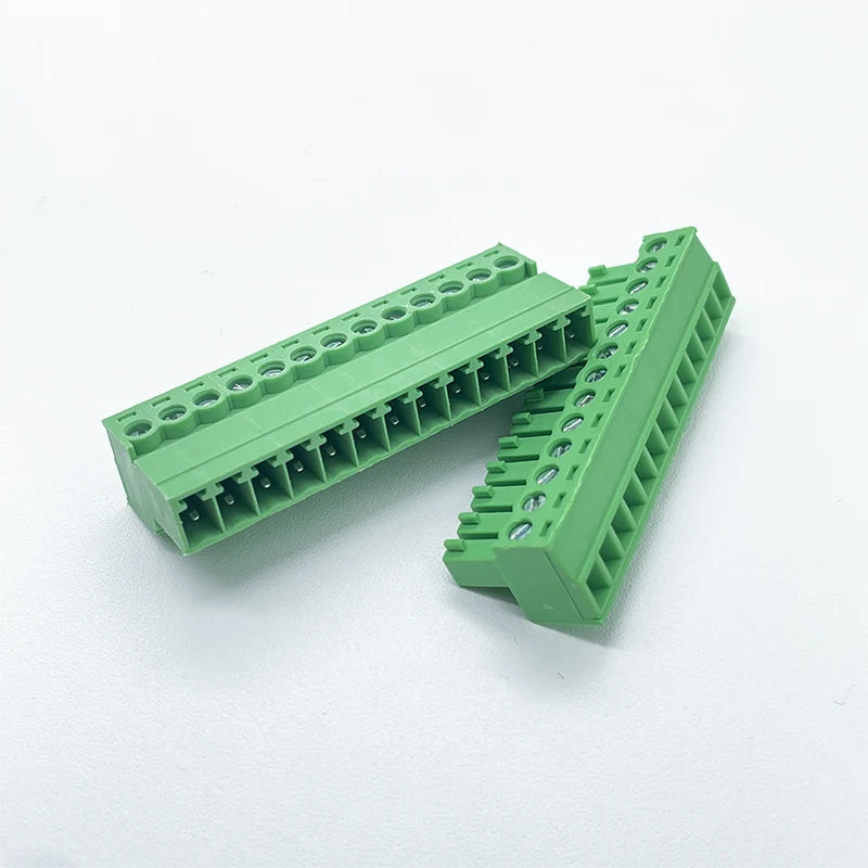 5Pairs 2EDGRK 15EDGRK-3.5mm 3.81mm 2-24P Right Angle Screw Plug Male+Female Socket 28-16AWG Wire Screw Terminal Block Connector