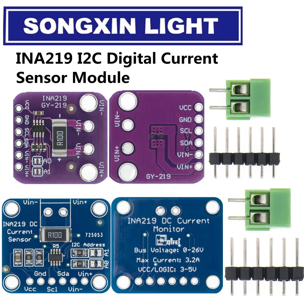 INA219 GY-219 Current Power Supply Sensor Breakout Board Module Sensor Module I2C interface High Side DC Current For Arduino DIY
