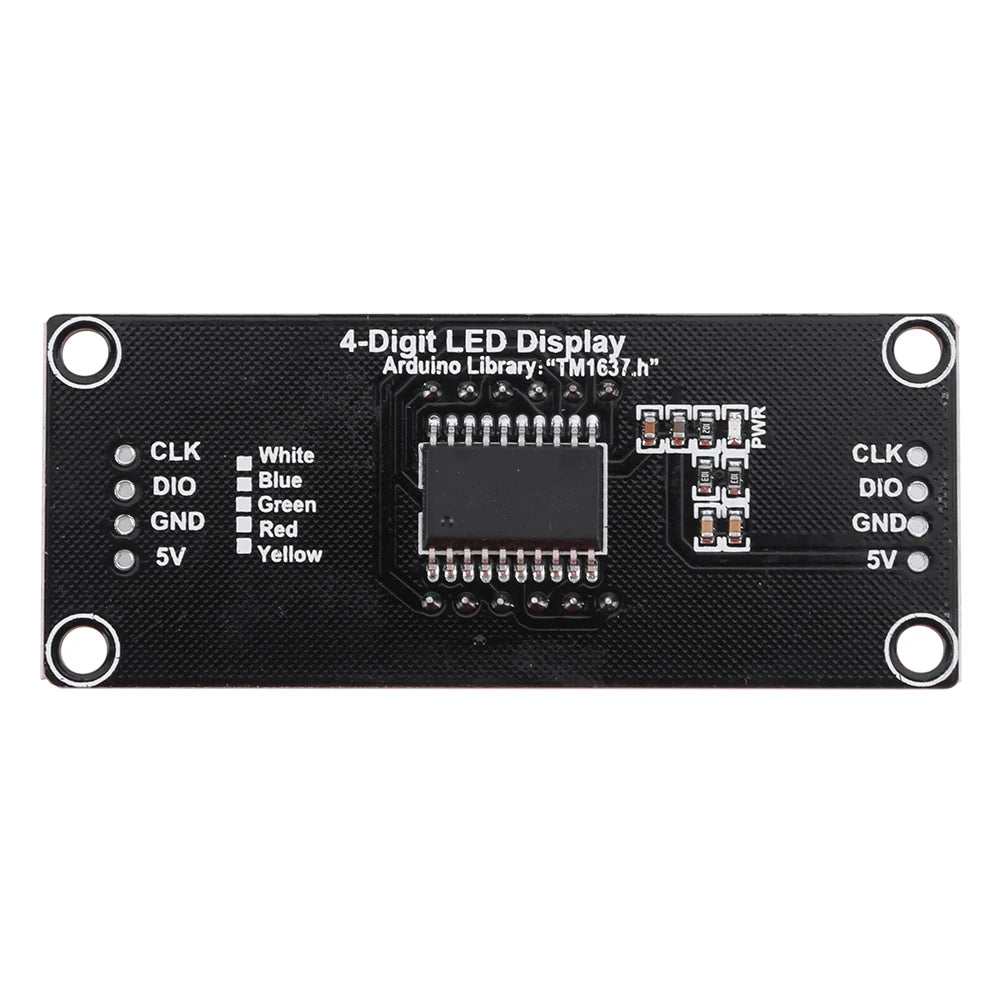 TM1637 LED Display Module 4 Digit Time Indicator Tube 7 Segment Clock Module 0.56 Inch Glow Tube Clock