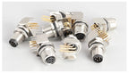5/10 PCS M8 Male/Female Curved Straight Jack Socket 3 4 5 6 8 Pin Solder IP67/68 Waterproof PCB Panel Connector