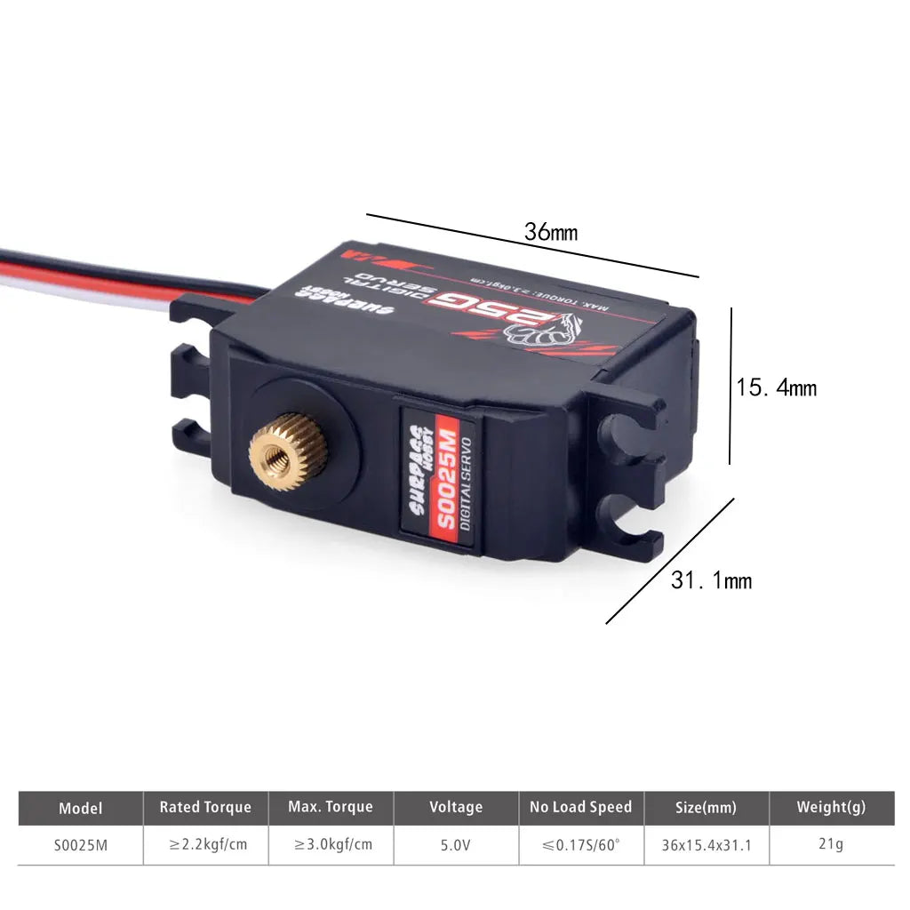 SURPASS HOBBY 9G 17G 25G 6KG 9KG 15KG 20KG Metal Gear Digital Motor RC Servo for Car Plane Robot Boat Model Wltoys Axial SCX24