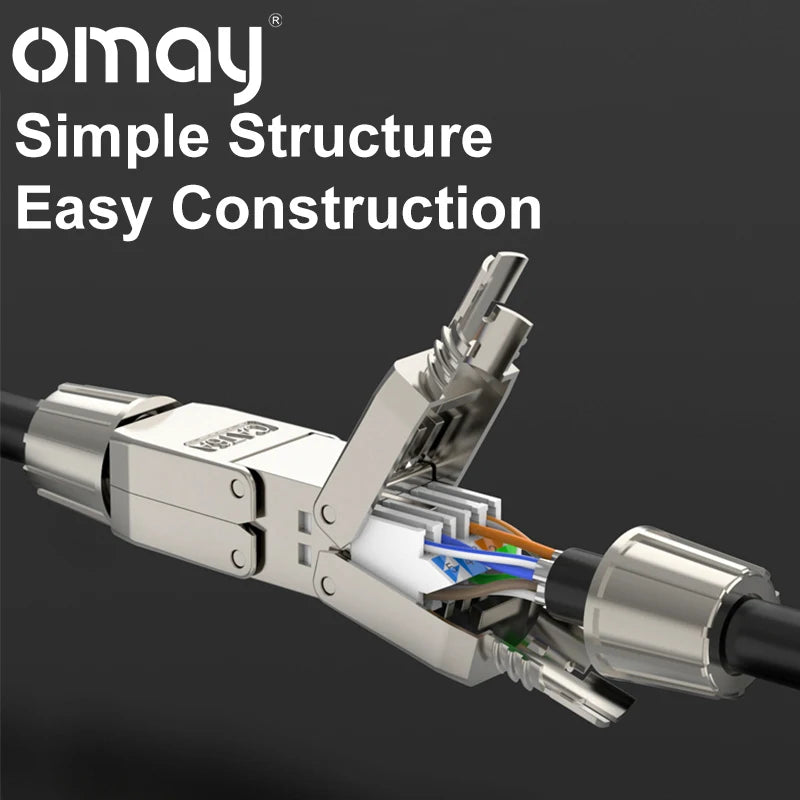 CAT6 Cat6A Cat7 Network Cable Extender Junction Adapter Connection Box RJ45 Lan Extension Connector Full Shielded Toolless Crim