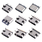 USB Connector Type C Female Charging Port Jack 2/4/6/16 Pin Type-C Socket PCB Soldering SMD SMT DIY Repair Type C Adapter