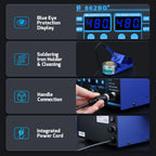 WEP 862BD+ Visible Adjustable Temperture Air Volume BGA Rework Station Hot Air Soldering Station SMD Rework Station With ESD