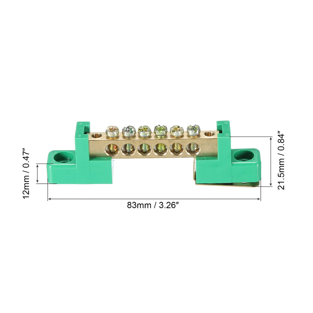 1/2/4Pcs Terminal Ground Bar Screw Block Barrier Brass 4/6/8/10/12 Positions Distribution Terminals Ground Brass Block Connector