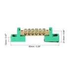 1/2/4Pcs Terminal Ground Bar Screw Block Barrier Brass 4/6/8/10/12 Positions Distribution Terminals Ground Brass Block Connector