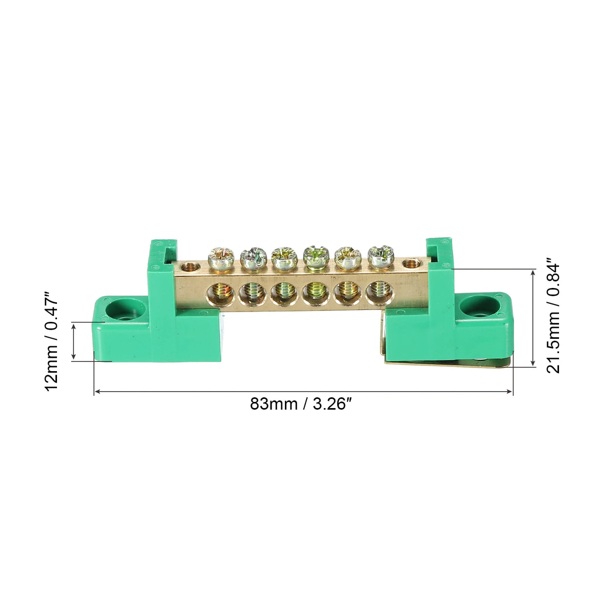 1/2/4Pcs Terminal Ground Bar Screw Block Barrier Brass 4/6/8/10/12 Positions Distribution Terminals Ground Brass Block Connector